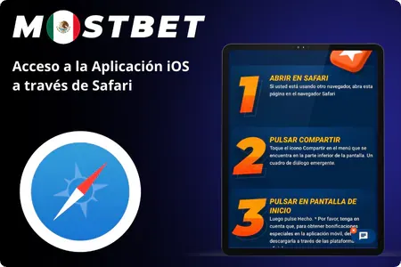 Acceso a la Mostbet APP iOS a través de Safari