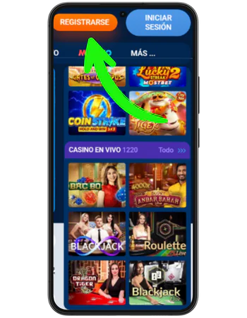 Mostbet Casino Haz clic en “Registrarse”