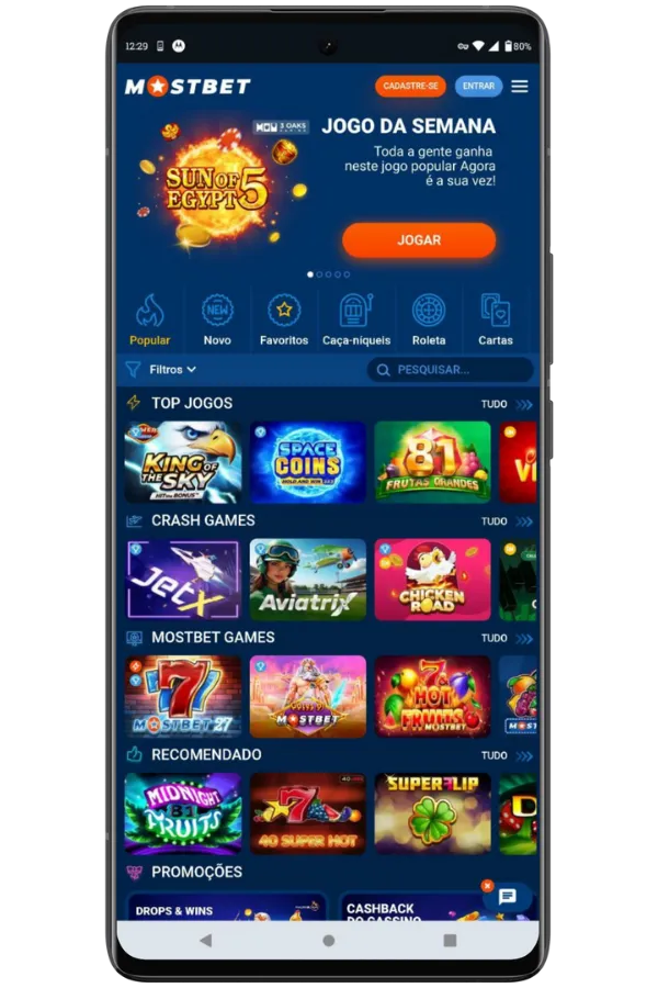 Visite o site oficial da Mostbet